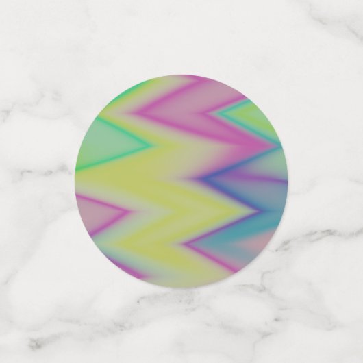 Rainbow Zigzags Confetti (Kleine voorkant)