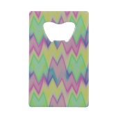 Rainbow Zigzags Creditkaart Flessenopener (Voorkant)