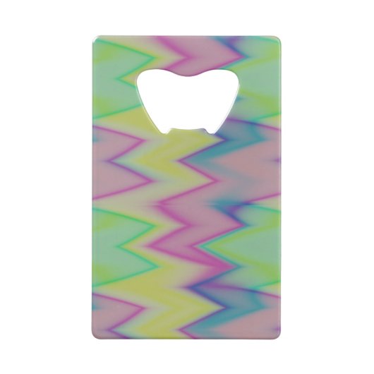 Rainbow Zigzags Creditkaart Flessenopener (Achterkant)