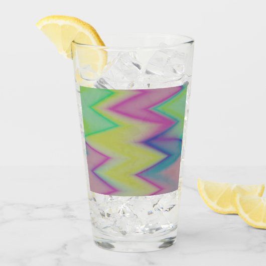 Rainbow Zigzags Glas (Voorkant ijs)