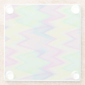 Rainbow Zigzags Glazen Onderzetter (Achterkant)