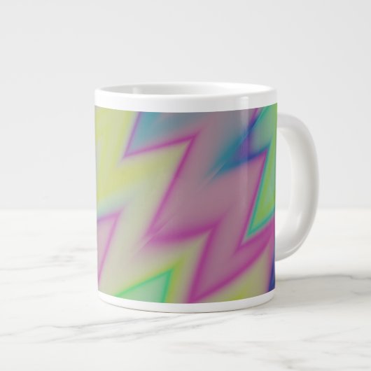 Rainbow Zigzags Grote Koffiekop (Voorkant rechts)