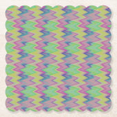 Rainbow Zigzags Kartonnen Onderzetters (Voorkant)