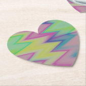 Rainbow Zigzags Kartonnen Onderzetters (Gekanteld)