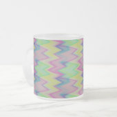 Rainbow Zigzags Matglas Koffiemok (Voorkant links)