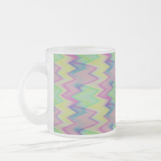 Rainbow Zigzags Matglas Koffiemok (Links)