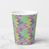 Rainbow Zigzags Papieren Bekers (Achterkant)