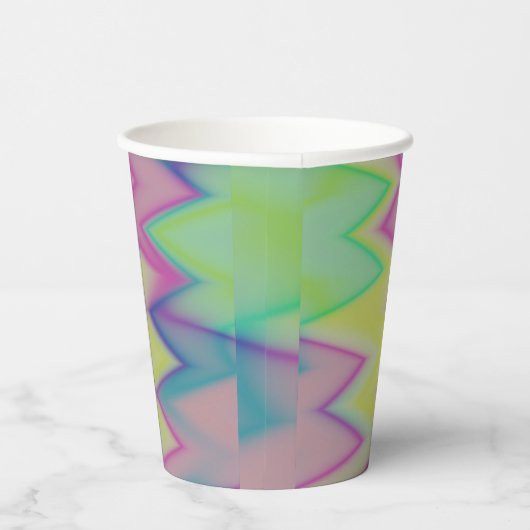 Rainbow Zigzags Papieren Bekers (Rechts)