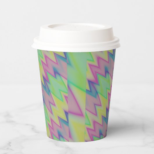 Rainbow Zigzags Papieren Bekers (Links)