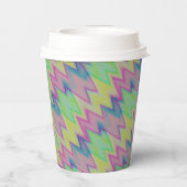 Rainbow Zigzags Papieren Bekers (Achterkant)