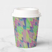 Rainbow Zigzags Papieren Bekers (Rechts)