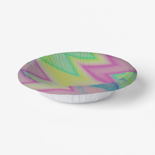 Rainbow Zigzags Papieren Kommen (Gebogen)