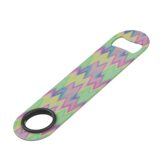 Rainbow Zigzags Speed Flessenopener (Voorkant Gekanteld)