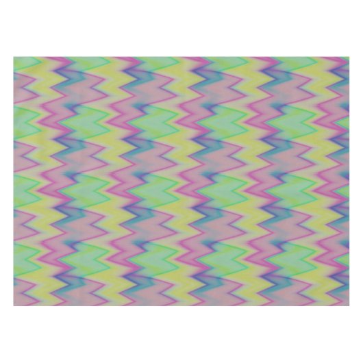 Rainbow Zigzags Tafelkleed (Voorkant (Horizontaal))