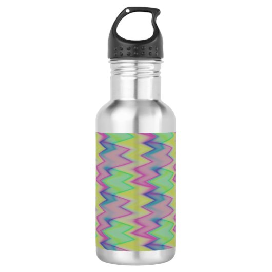 Rainbow Zigzags Waterfles (Voorkant)