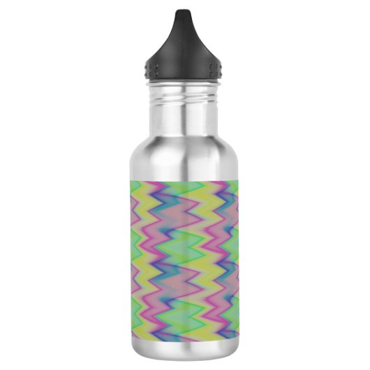 Rainbow Zigzags Waterfles (Links)