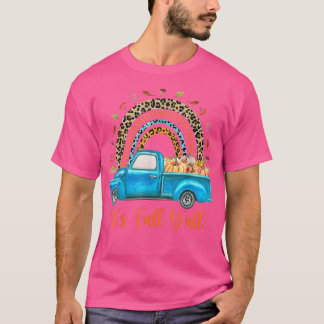 Rainbow zijn Herfst Yall Pumpkin Truck Autumn Tree T-shirt