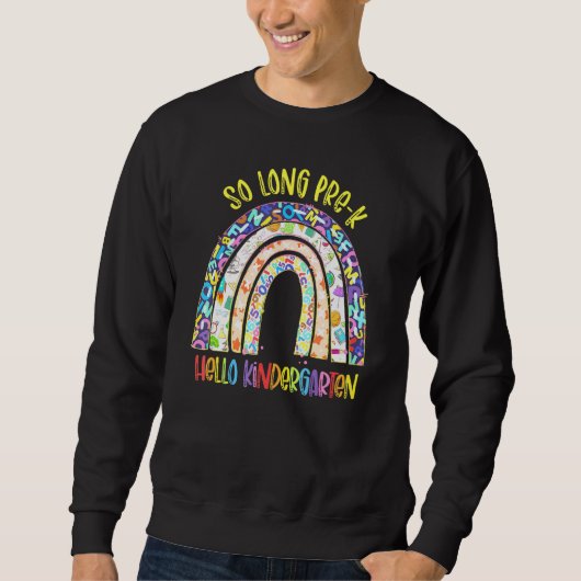 Rainbow Zo Long Pre-K Hallo Kindergarten Teacher S Trui (Voorkant)
