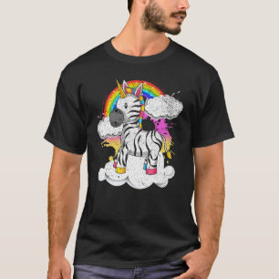 Rainbow Zoo Animal Fantasy Creature Zebraorn Zebr T-shirt