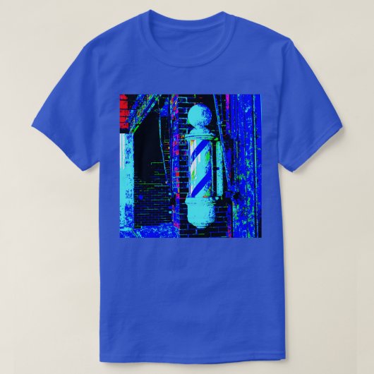 RainbowConfetti Barber Pole in Blue Tones T-shirt (Design voorkant)