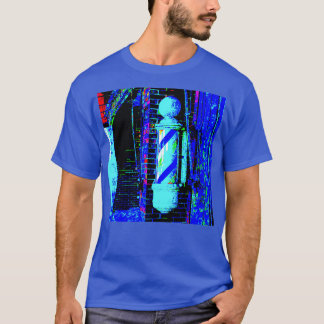RainbowConfetti Barber Pole in Blue Tones T-shirt