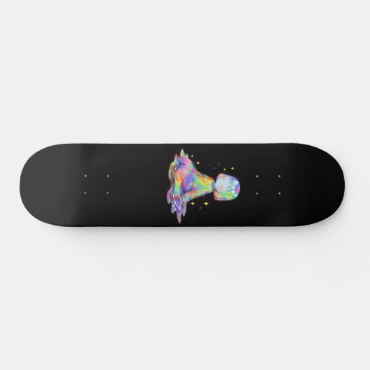 Rainbowcore Slaap Chibi Drip Droom Persoonlijk Skateboard (Horizontaal)