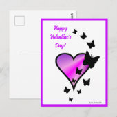 Rainboweart en vlinder briefkaart (Voorkant / Achterkant)