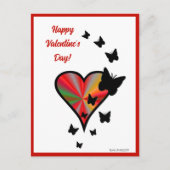 Rainboweart en vlinder briefkaart (Voorkant)