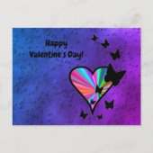 Rainboweart en vlinder feestdagenkaart (Voorkant)