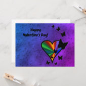 Rainboweart en vlinder kaart (Voorkant / Achterkant in situ)