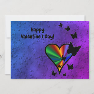 Rainboweart en vlinder kaart