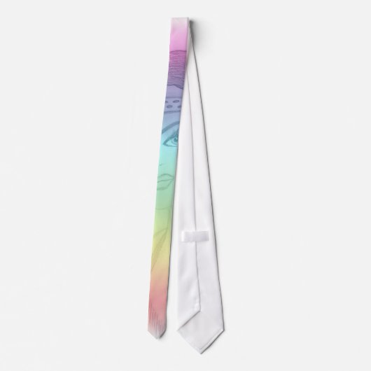 Rainbowed Flapper Girl Stropdas (Achterkant)