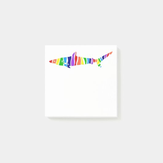 Rainbowed Shark Post-it® Notes (Voorkant)