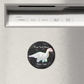 Rainbowed witte dino magneet (Insitu (Vaatwasser))