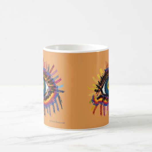 Rainboweye - orange koffiemok (Center)