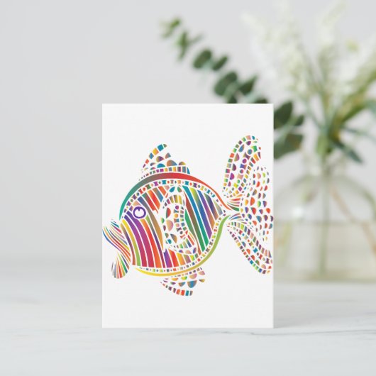 RainbowFish-Wenskaart Briefkaart (Staand voorkant)