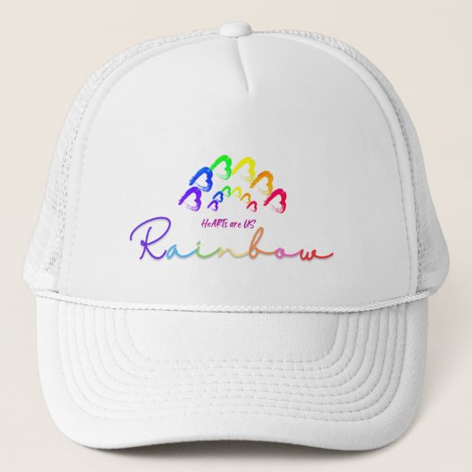 RainbowHearts  Trucker Hat  Trucker Pet (Voorkant)