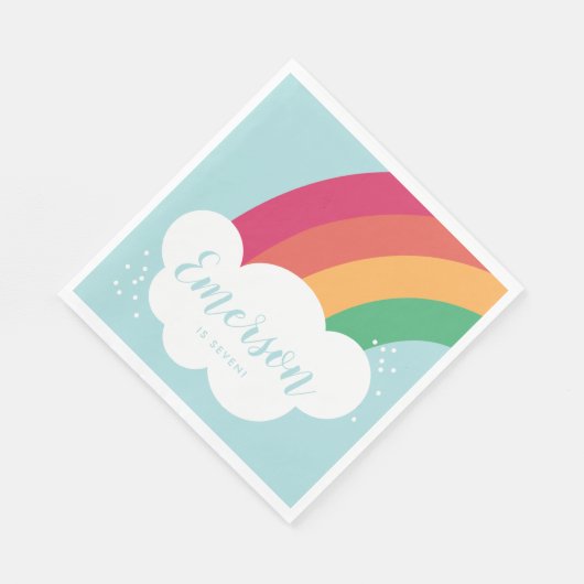 Rainbowolk kinderen jarig servet (Hoek)