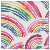 RAINBOWS ABOUND Colorful Waterverf Stof (Close Up)