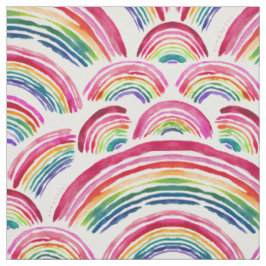 RAINBOWS ABOUND Colorful Waterverf Stof