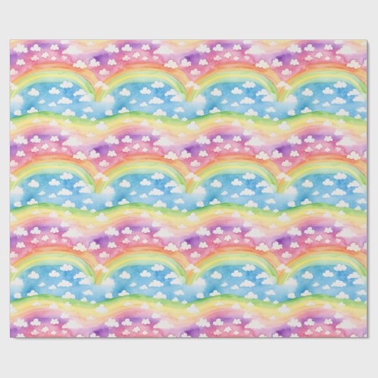 Rainbows and Clouds Cadeaupapier (Vlak)