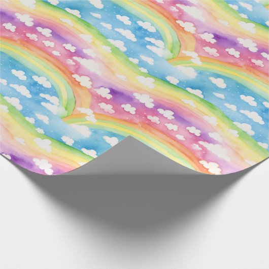 Rainbows and Clouds Cadeaupapier (Hoek)