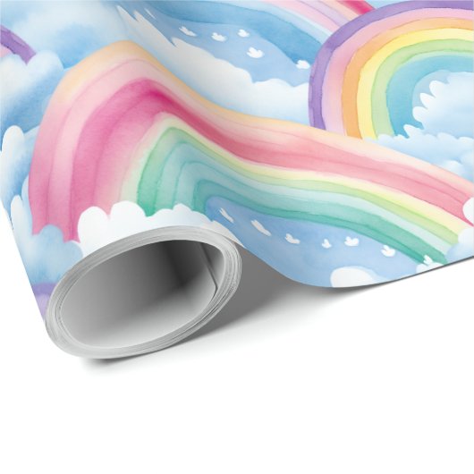 Rainbows and Clouds Cadeaupapier (Rol Hoek)