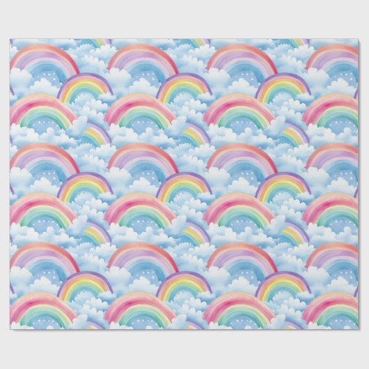  Rainbows and Clouds Cadeaupapier (Vlak)