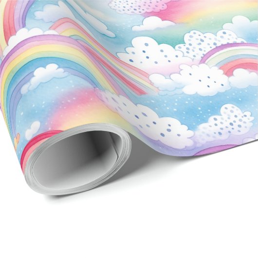 Rainbows and Clouds Cadeaupapier (Rol Hoek)