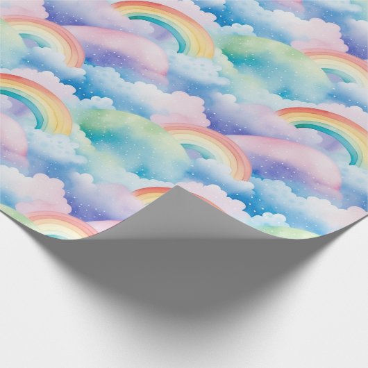  Rainbows and Clouds Cadeaupapier (Hoek)