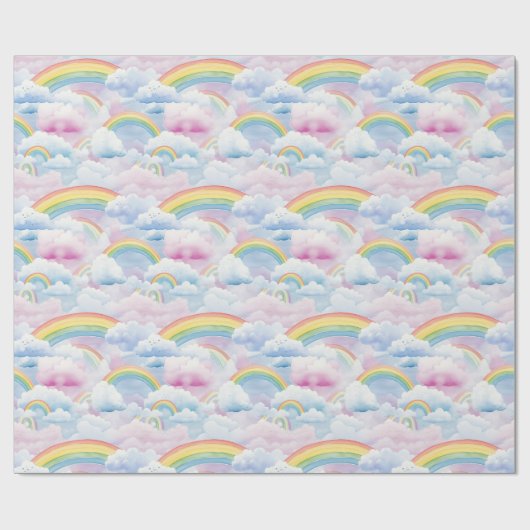  Rainbows and Clouds Cadeaupapier (Vlak)