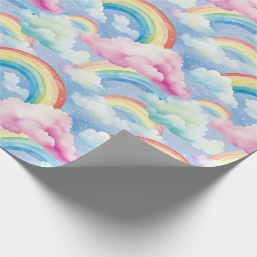  Rainbows and Rainbow Clouds Cadeaupapier (Hoek)