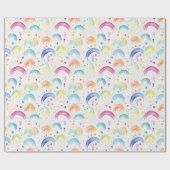 Rainbows and Rainbow Colored Flowers Cadeaupapier (Vlak)