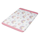 Rainbows Boho Pink Blue Yellow Fun Girly Badmat (Gekanteld)